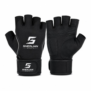 Gants de sport à fermeture auto-agrippante pour entraînement extérieur, maintien ferme, unisexe, personnalisables, demi-doigts, antidérapants en cuir, à prix abordable - Product Image 5