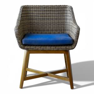 Silla de Comedor Moderna y Duradera, Tejida a Mano, con Madera de Teca Sólida y Cojín, para Hoteles, Villas, Restaurantes y Bistrós - Product Image 1