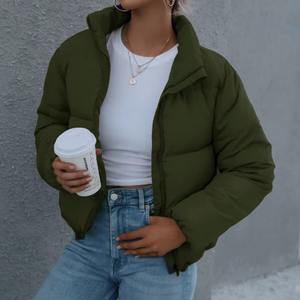 Chaqueta Acolchada de Invierno para Mujer, Color Personalizado, Algodón Teñido, Transpirable, Resistente al Viento e Impermeable, Talla Grande, Largo Regular - Product Image 6