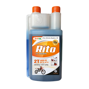 Huile moteur 2 temps premium NPOIL Rito 2T SAE 30 API TC 1L, huile minérale pour moto, tronçonneuse, débroussailleuse - Product Image 3
