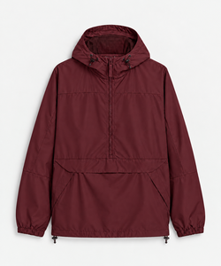 <b>Mens</b> Winter Casual Lightweight Hooded Windbreaker <b>Jacket</b> with Zipper Closure Solid Color Softshell Polyester/Nylon 220g - Product Image 3