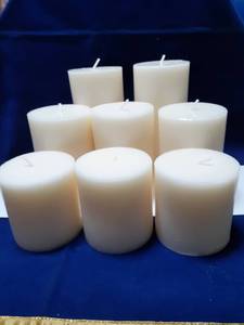 White Eco-Friendly Pillar <b>Candles</b> Aromatherapy Centerpiece Paraffine Palm Wax Slow Burning Custom Size for Home Decor Meditation - Product Image 1