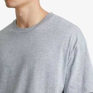 Camiseta de Manga Corta para Hombre, Cuello Redondo, Color Sólido, Corte Holgado, Tejido de Punto Jersey de Poliéster/Algodón, Estilo Casual, Antiencogimiento, 220g, Seda - Product Image 6