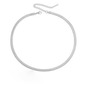 Collares de cadena plana de acero inoxidable, sencillos y a la moda. - Product Image 2