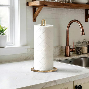 Paper Towel Holder Countertop Hand Forged Solid Paper Towel Stand for Kitchen Bathroom <b>Sink</b> Dining Table & Vintage Roll Holders - Product Image 6