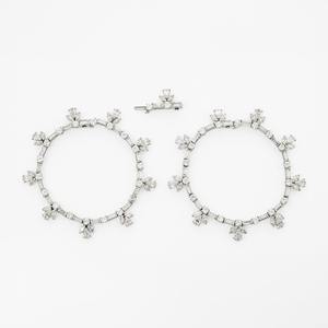 Collar de Oro Sólido de 14K con Diamantes Cultivados en Laboratorio de Corte Múltiple de 30.00CT, Engastados en Puntas, Convertible 2 en 1, Certificado IGI, Joyería Fina de Lujo - Product Image 2