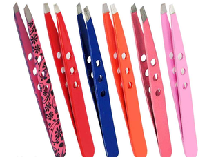 German Quality Customized Design Made Slanted Tip Eyebrow Tweezer Professional Hair Pluckers Stainless Steel Eyebrow Tweezers - Product Image 3