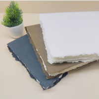 Cuaderno de Papel Hecho a Mano con Borde Decorativo, Cuaderno de Bocetos para Artistas, Álbum de Recortes, Cuaderno en Blanco Vintage para Arte, Manualidades, Dibujo y Escritura