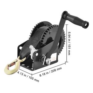 Verricello Manuale per Carichi Pesanti da 900 kg con Cinghia in Poliestere da 7 Metri e Cricchetto Bidirezionale per Rimorchi Nautici - Product Image 5
