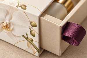Caja de Empaque Deslizante Doble para Suero de Orquídea Blanca Personalizada - Product Image 4