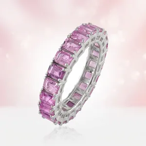 Anillo de Zafiro Rosa en Plata de Ley 92.5 KLSR-11197 - Product Image 5