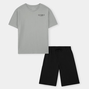 Conjunto de Camiseta y Pantalones Cortos de Moda Urbana de Primera Calidad, Tela Suave, Ajuste Cómodo para Uso Diario - Product Image 1