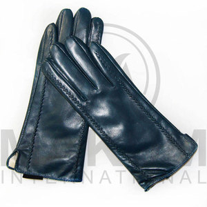 Gants en cuir respirants pour l'extérieur, doublés, chauds, de luxe, pour l'hiver, à la mode - Product Image 4