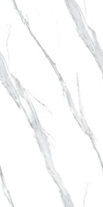 Azulejos de Porcelana de Primera Calidad, Color Blanco Atlántico, 600x1200mm, Inspirados en Mármol, Superficie Brillante, Antideslizantes y Resistentes al Desgaste, para Pisos - Product Image 2