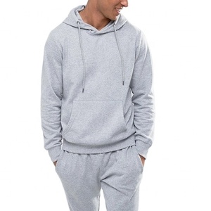 Factory Direct Sale Men's Homme Plain Fleece Hooded Pullover New Track Suit Survetement Blank Pullover Sweat Suit With Hood - Product Image 2