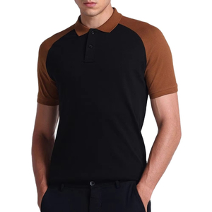 Polo de Algodón para Hombre, Diseño Color Block, Manga Corta, Tejido Transpirable, Corte Regular, Estilo Casual Elegante, Diseño Sólido, Cierre con Botones - Product Image 2