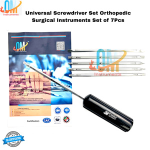 Juego de Destornilladores Ortopédicos Universales de 7 Piezas OldMed Instruments con Mango de Acoplamiento Rápido, Acero Inoxidable Alemán de Primera Calidad para Cirugía - Product Image 2