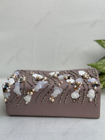Pochette de Soirée de Luxe Vintage à Paillettes et Perles, Sac à Main de Créateur Orné de Pompons pour Femme, Idéal pour Cocktail, Mariage et Mode