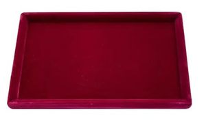 ถาดใส่เครื่องประดับกำมะหยี่สีแดงเลือดหมู ดีไซน์ทันสมัยอเนกประสงค์ ขนาด 15x12 นิ้ว สำหรับจัดแสดงต่างหู สร้อยคอ กำไลข้อมือ แหวน ลูกปัด - Product Image 2