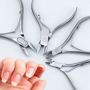 Pince à cuticules professionnelle en acier inoxydable pour manucure et pédicure, outil de coupe et de soin des ongles, pince coupante pour nail art - Product Image 1