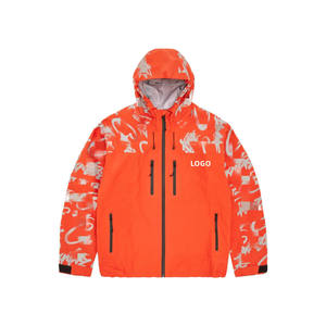 Technical Premium Fabric Lightweight Outdoor <b>Running</b> <b>Jacket</b> Men's Waterproof Hooded Shell Windbreaker <b>Reflective</b> Print Autumn - Product Image 1