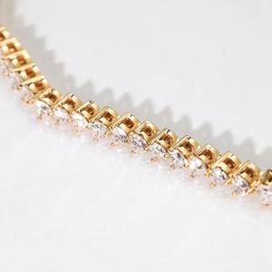 Bracelet tennis cœur en diamant certifié de laboratoire en or massif, bracelet de mariage délicat en or pour anniversaire - Product Image 4