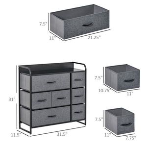 Mobiletto da Cucina in Tessuto con Cesti e Contenitori per l'Organizzazione - Product Image 3