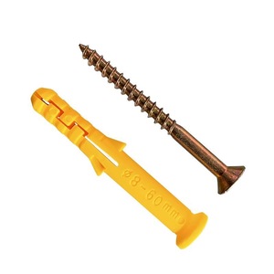 Plastic Expansion Tube <b>Kit</b> With Screws Wall Anchors For Lighting <b>Electrical</b> Storage Rack Installation - Product Image 4