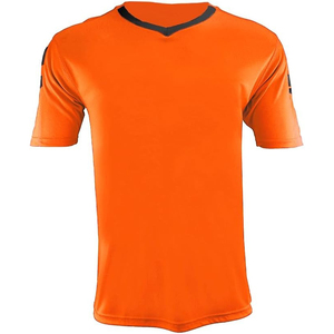 เสื้อยืดเจอร์ซีย์ทรงสปอร์ตสีแดงเลือดหมูสำหรับผู้ชาย แขนสั้น คอวี แขนเสื้อแบบแร็กแลน ถักทอจากผ้าฝ้าย 100% ทรงปกติ แห้งเร็ว มีลาย สามารถสั่งทำสำหรับทีมได้ - Product Image 1
