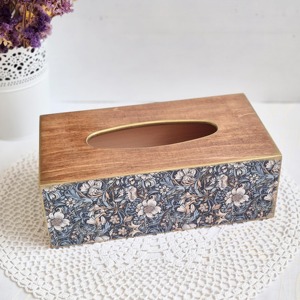 Caja de pañuelos de madera con estampado de cristal, caja de pañuelos espiritual de madera con estampado para almacenamiento de piedras curativas, estuche mayorista - Product Image 2