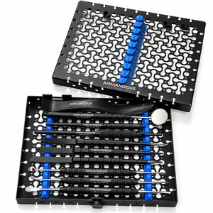 Kit d'instruments chirurgicaux dentaires parodontaux microscopiques, source d'alimentation manuelle, couleur noire, acier inoxydable avec revêtement céramique, certifié CE - Product Image 5