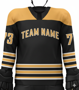 Usine OEM d'uniformes de hockey sur glace professionnels |   Maillots de hockey en maille 100% polyester avec logo personnalisé imprimé |   Vente en gros Respirant - Product Image 4