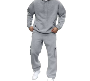 Conjunto deportivo bordado para hombre, elegante conjunto de 2 piezas estampado, 100% algodón, ligero, diseño totalmente personalizable - Product Image 3