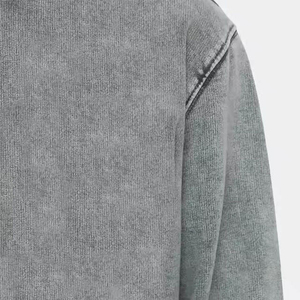 Hoodie Streetwear Tendance Effet Délavé au Soleil, Coupe et Couture Personnalisées, Coton Délavé à l'Acide, pour Hommes - Product Image 6