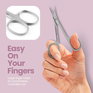 Ciseaux à ongles professionnels de luxe, finition mate dorée, prix d'usine, qualité supérieure, courbés et affûtés pour la manucure et les cuticules - Product Image 4