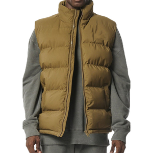 Gilet matelassé sans manches pour homme, chaud, d'hiver et d'automne, avec capuche, style urbain, vente en gros personnalisée à prix abordable - Product Image 4