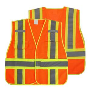Hi Vis Purple Safety Reflective Jacket Vest Construction Work Uniform100 Polyester Safety Rescue Vest with logo Multi Pockets - Product Image 4