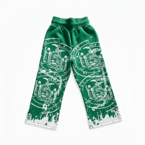 Six Trend Sports Men's Winter Street Wear Custom Screen Printed <b>Oversized</b> Wide Leg Baggy Double Waist Lightweight <b>Jogger</b> Casual - Product Image 5