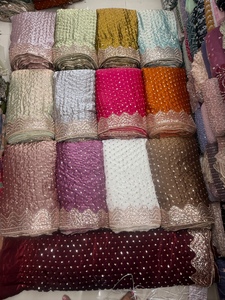 คอลเลคชั่นล่าสุด ผ้าไหมออร์แกนิค 100% ผ้าดิรักประดับลูกปัด งานฝีมือสั่งทำ ชุดแต่งงาน ซื้อโดยตรงจากซัพพลายเออร์ - Product Image 3