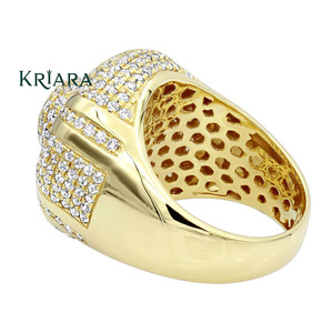 Anillo de Diamante Cultivado en Laboratorio Chapado en Oro Rosa sobre Plata 925 para Hombre, Corte Brillante Redondo, Joyería Unisex de Lujo para Uso Diario - Product Image 6
