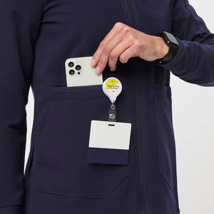 Blouses médicales unisexes en tissu doux, vente en gros OEM, toile élasthanne/polyester, haute qualité, confortables, couleurs et logo personnalisables - Product Image 5