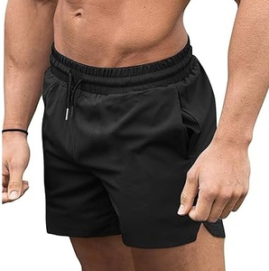 Shorts de Playa para Hombre, Sólidos, Transpirables, de Secado Rápido, Cintura Elástica, Casuales, de Poliéster/Algodón, para Usar Junto al Mar y en la Piscina - Product Image 2