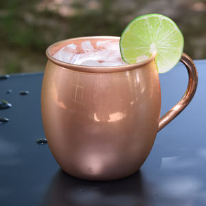 Taza de Cobre Certificada con Logotipo Personalizado, Estilo Moscow Mule, para Vino, 400 ml, a Prueba de Fugas, Reutilizable, Ecológica, para Fiestas - Product Image 2