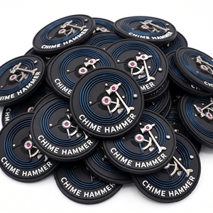 Fournisseur en gros de patchs ronds en PVC et caoutchouc, badges personnalisés à boucle auto-agrippante avec design de boîte pour anneau de cardan - Product Image 4