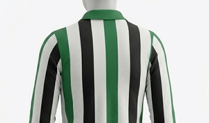 T-shirt de football pour homme de qualité supérieure, sublimation, col plat tricoté, brassard, 100 % polyester micro-interlock 160 g/m² - Product Image 3