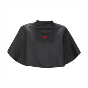 Cape de coiffure noire imperméable personnalisable avec logo, ajustable, pour salon et usage domestique, coloration et coupe de cheveux - Product Image 1
