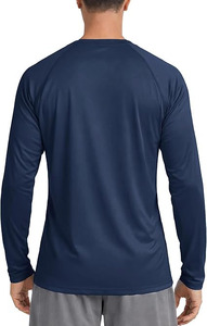 Camiseta de Natación para Hombre, Protección Solar UPF 50+, Manga Larga, Protección UV, Camiseta de Playa Azul, Poliéster/Nailon, Secado Rápido, Transpirable, para Adultos - Product Image 2