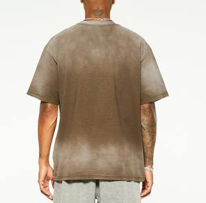 Camiseta de Hombre de Algodón Lavado Estilo Vintage, con Logotipo de Moda, Cuello Redondo y Manga Corta, Estilo Urbano, OEM ODM, Última Tendencia - Product Image 4