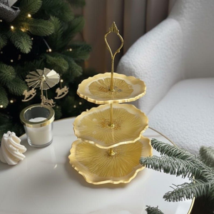 Wholesale High Quality Durable Handmade Eco-Friendly <b>Resin</b> Cake Stand <b>Clear</b> Gloss Finish for Wedding Party Home - Product Image 4