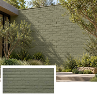 Panneau de revêtement mural en pierre artificielle PU, design brique monocolore pour façades architecturales, murs intérieurs et projets commerciaux